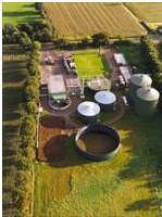 Luftbild der Biogasanlage
